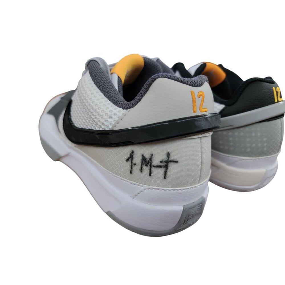 Nike Zoom Freak 4 Basketball Shoes Size 8 White & Gray Mesh Mens - Picture 8 of 9